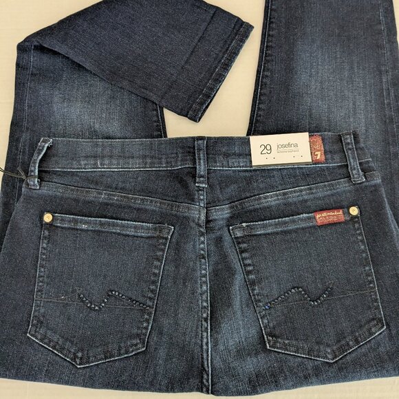 7 FOR ALL MANKIND josefina feminine boyfriend Women's Jeans Size 29 NWT - Picture 4 of 9